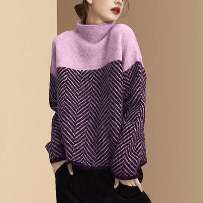 Stella™ - Soft Cotton Sweater with High Neck