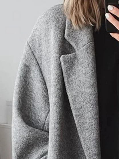 Silvana | Modern and stylish long coat in vegan wool