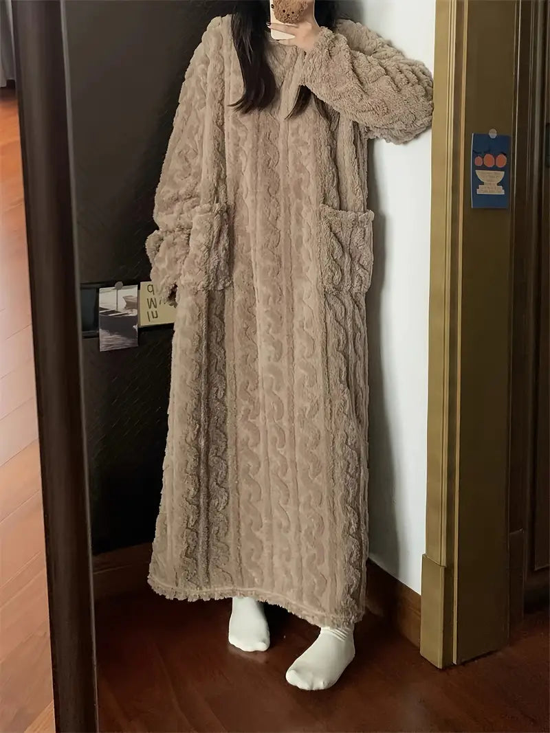 Erika™ - Winter Dress Made of Soft Jacquard Fleece