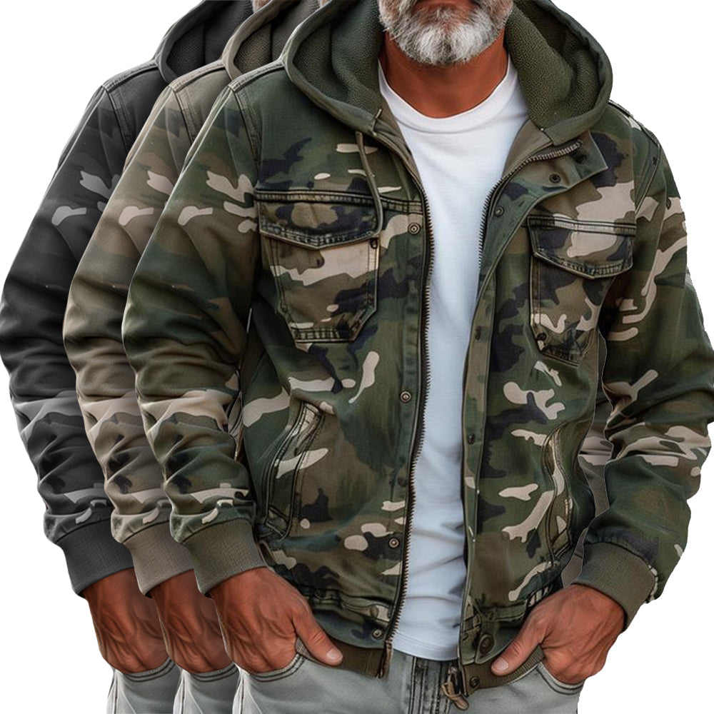 Arnoldo - Jacket with Camouflage Pattern