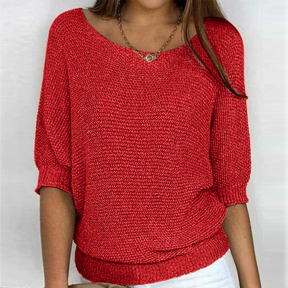 REBECCA™ | ELEGANT SWEATER IN HIGH-QUALITY CABLE YARN