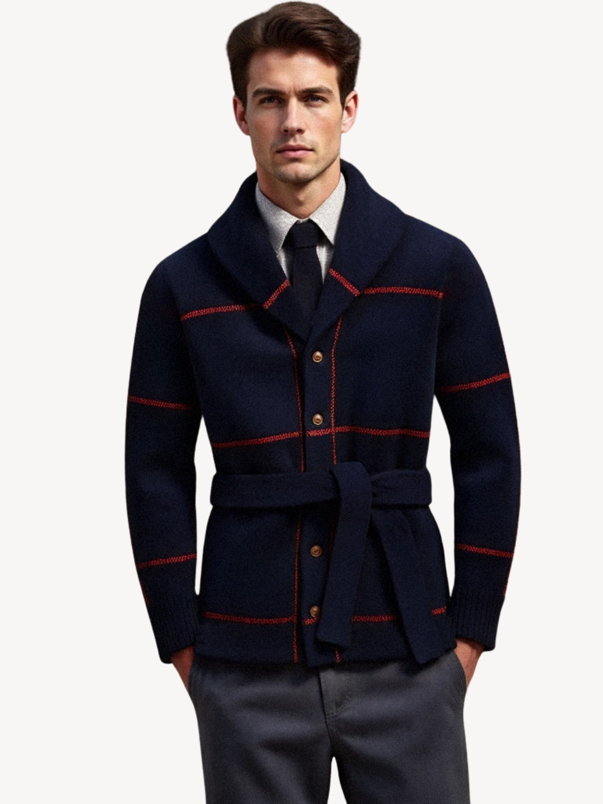 ACHILLE - COAT WITH BELT BEAUMONT