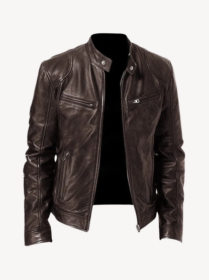 ASCANIO - CASUAL LEATHER JACKET