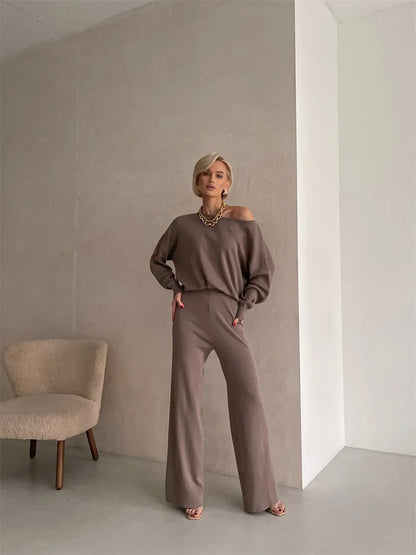 Ella™ - Elegant Solid Color Winter Knit Set