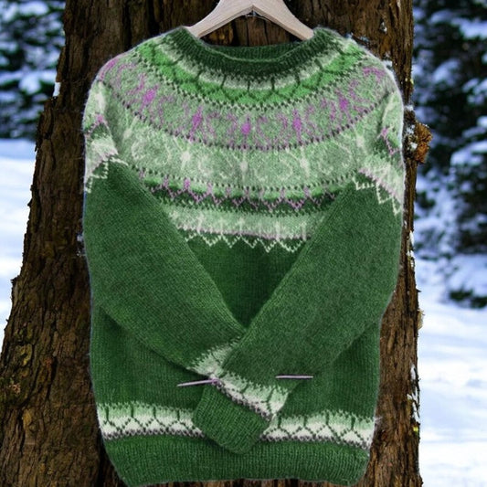 Adriana® | Green Knitted Sweater