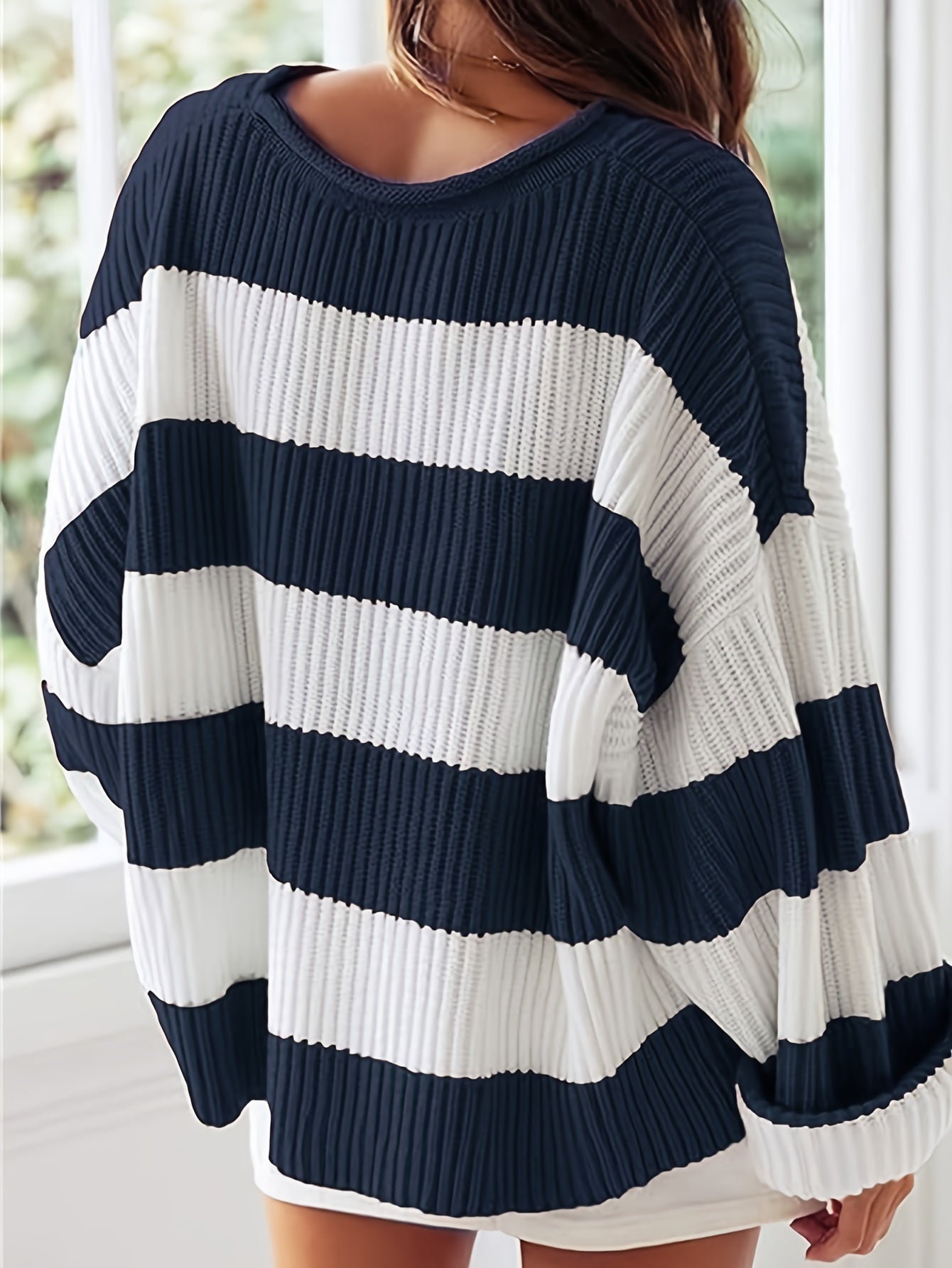 Chloe™ Striped Crew Neck Sweater