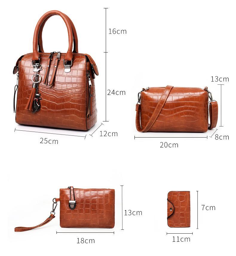 Valentina | 4-Piece Leather Bag Set