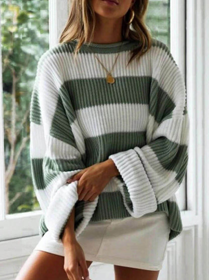 Chloe™ Striped Crew Neck Sweater