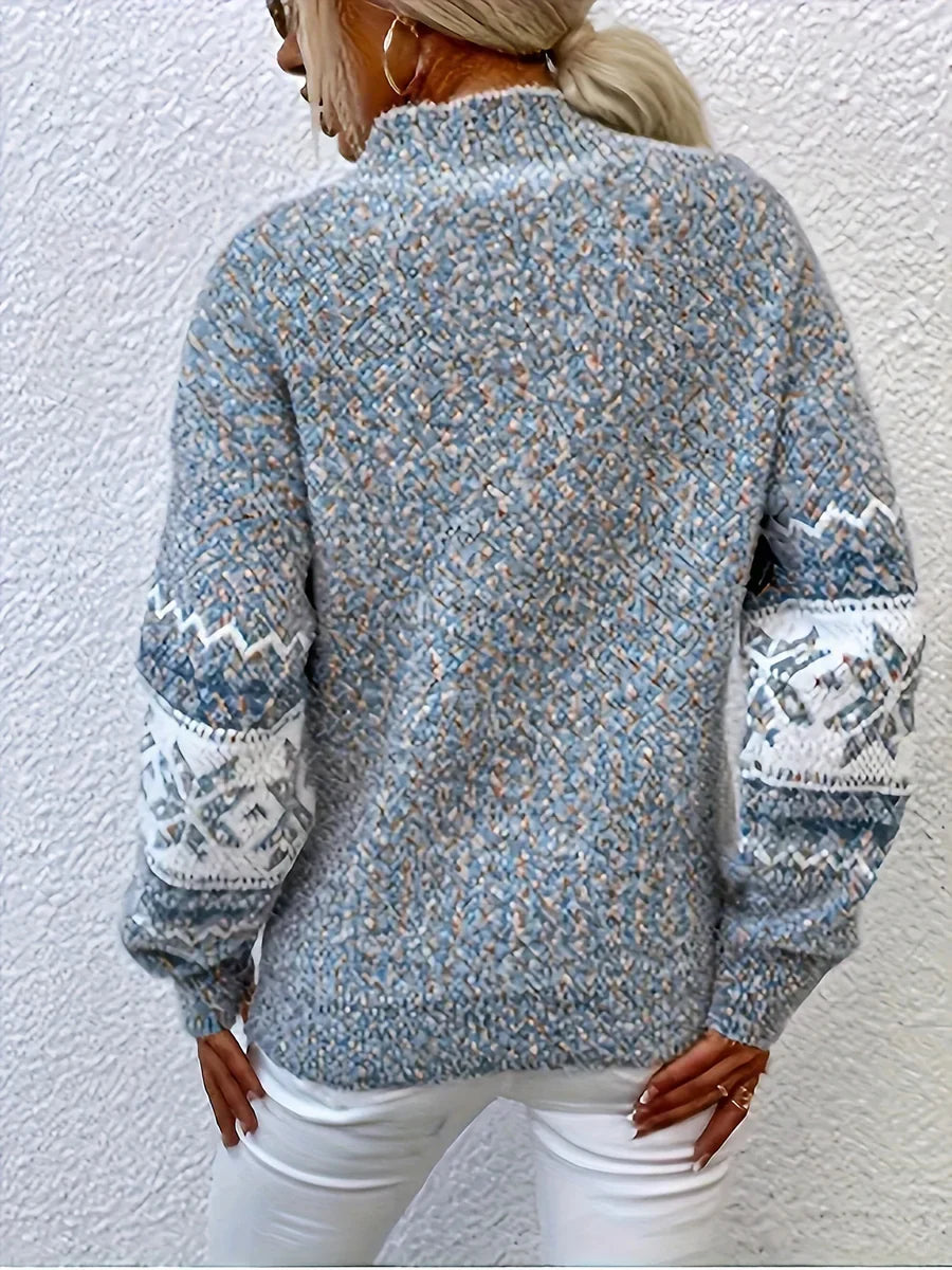 Elain - Snowflake Knit Sweater