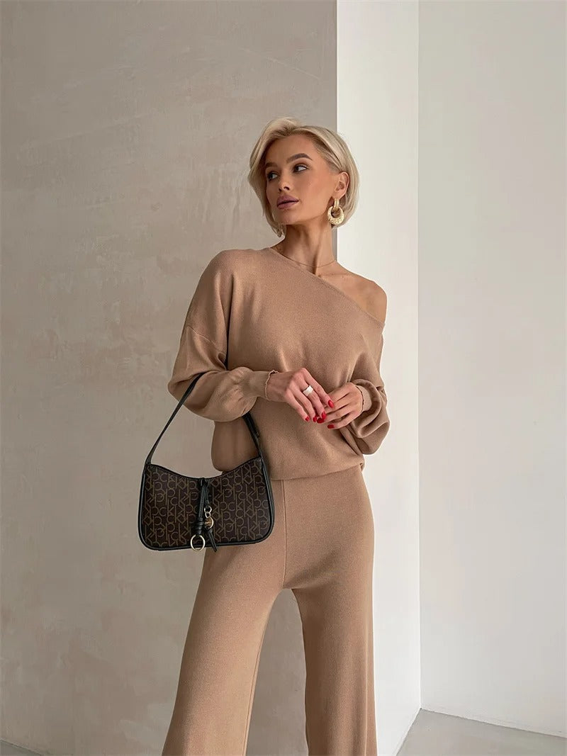 Ella™ - Elegant Solid Color Winter Knit Set