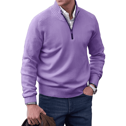 Gibson - Stylish Cashmere Zip-Up Sweater