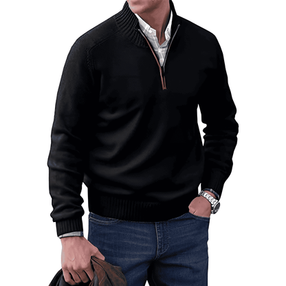 Gibson - Stylish Cashmere Zip-Up Sweater