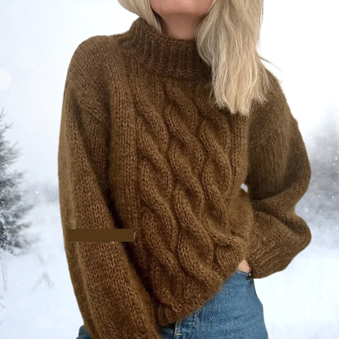 Eleonora® | Cozy High Neck Jacquard Sweater