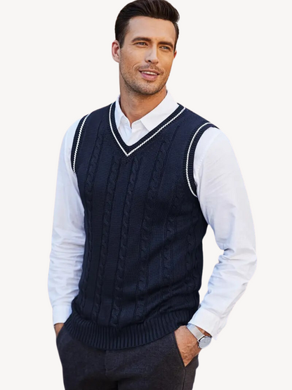 EUSTACHIO - WOVEN KNIT VEST