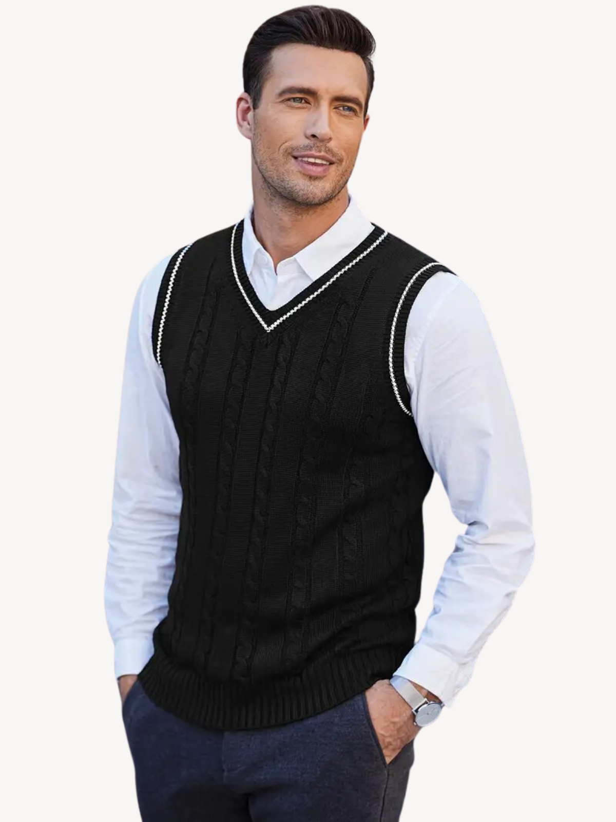 EUSTACHIO - WOVEN KNIT VEST