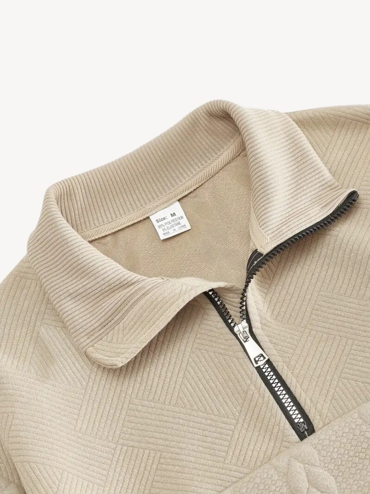 RANIERO - CASUAL HENLEY SWEATER WITH HALF ZIP