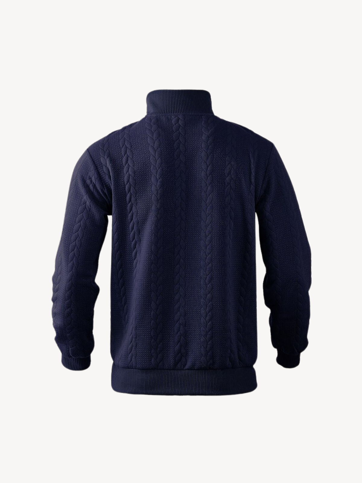 RANIERO - CASUAL HENLEY SWEATER WITH HALF ZIP