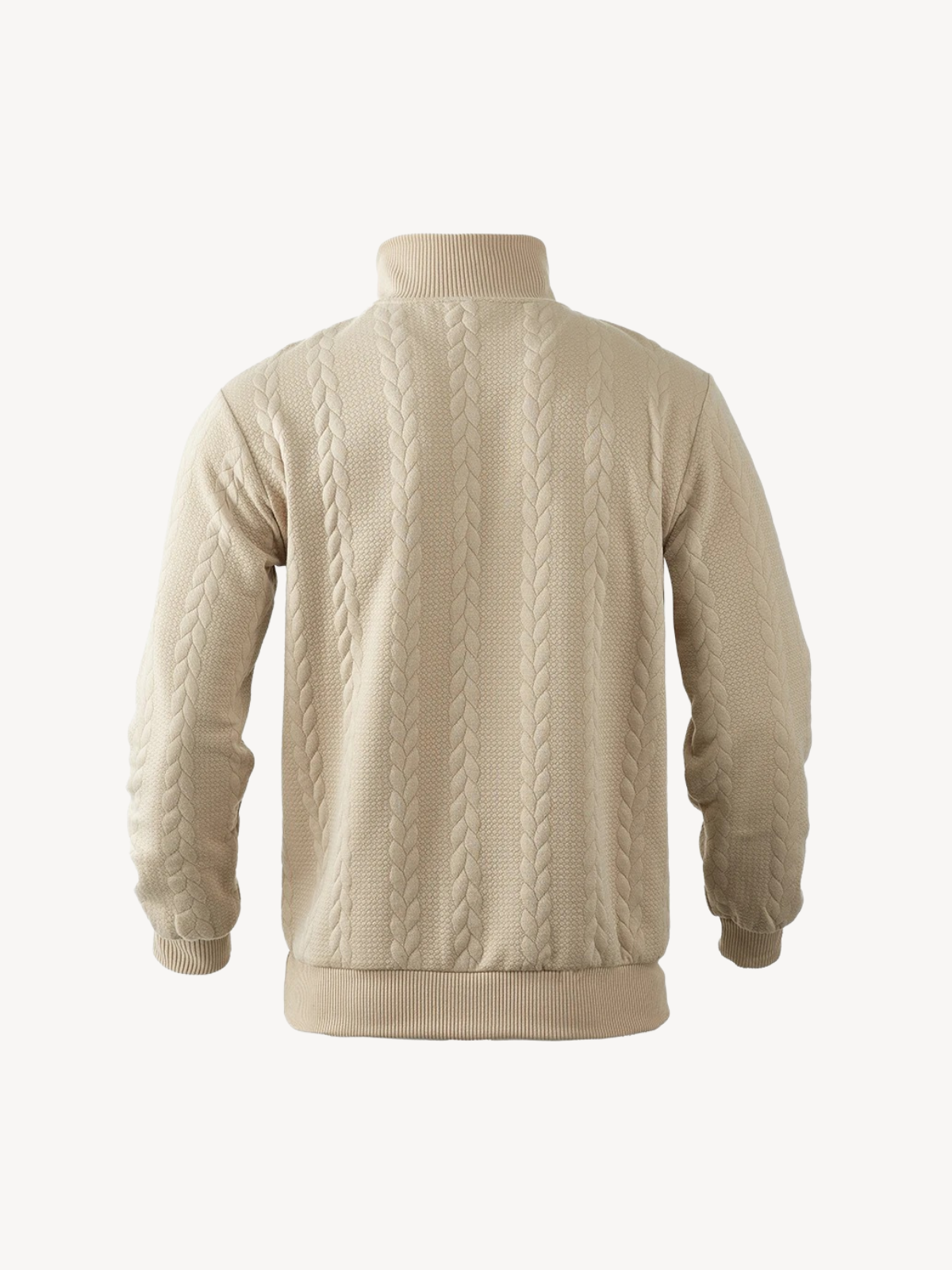 RANIERO - CASUAL HENLEY SWEATER WITH HALF ZIP