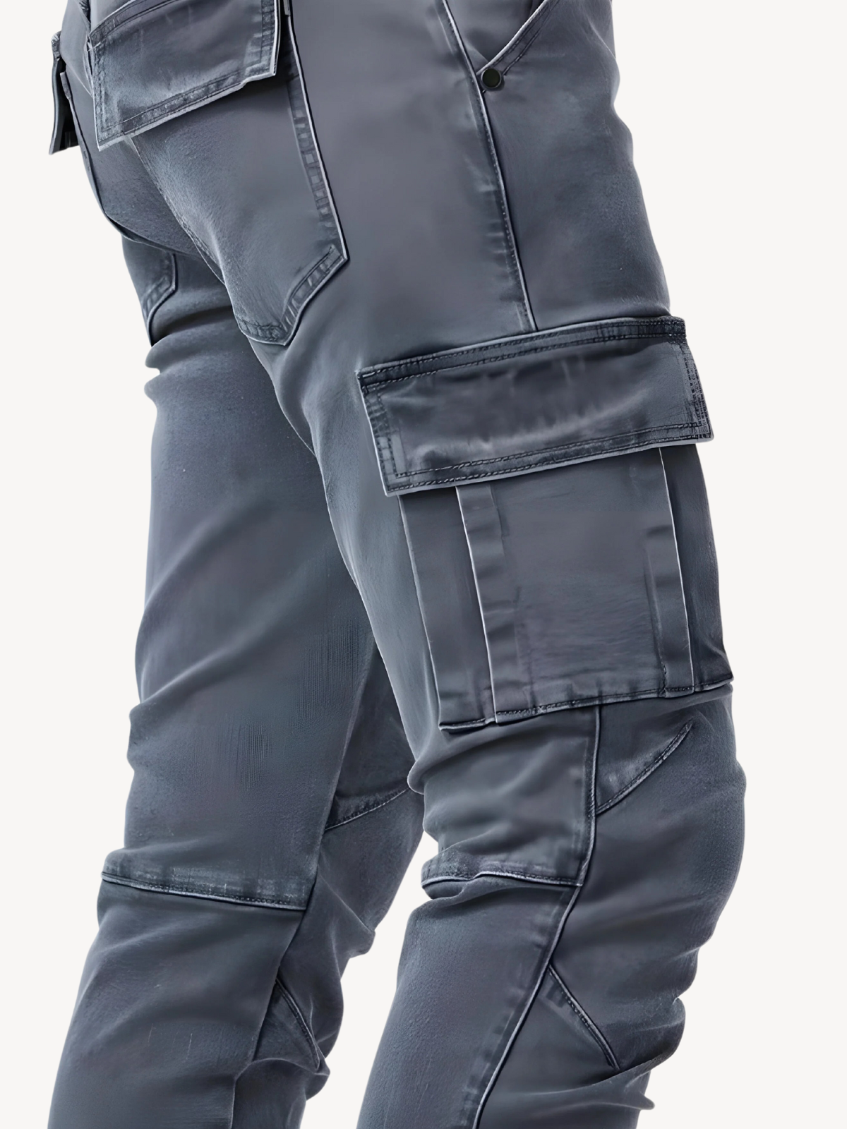 DANTE - ELASTICATED CARGO JEANS PANTS