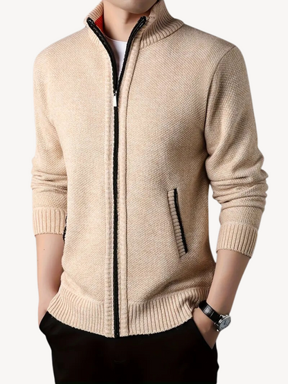 CORRADO - COMFORTABLE ZIP CARDIGAN