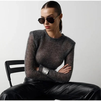 Greta™ - Elegant Soft Cashmere Knit Sweater