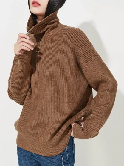 Luisa™ - Stylish Loose Sweater with Loose Zipper