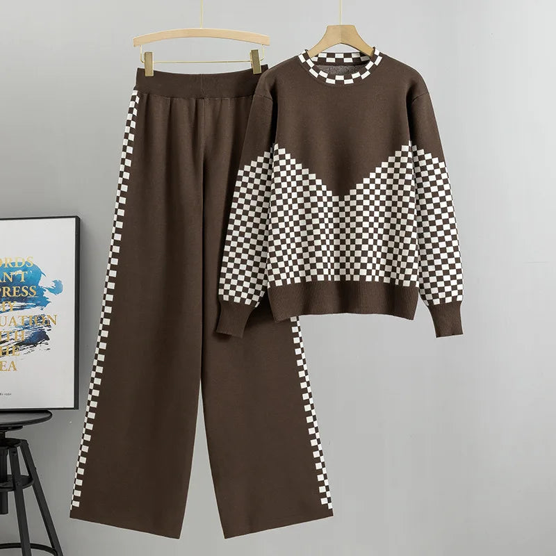 Aria™ - Pajama Lounge Set with Knitted Sweater