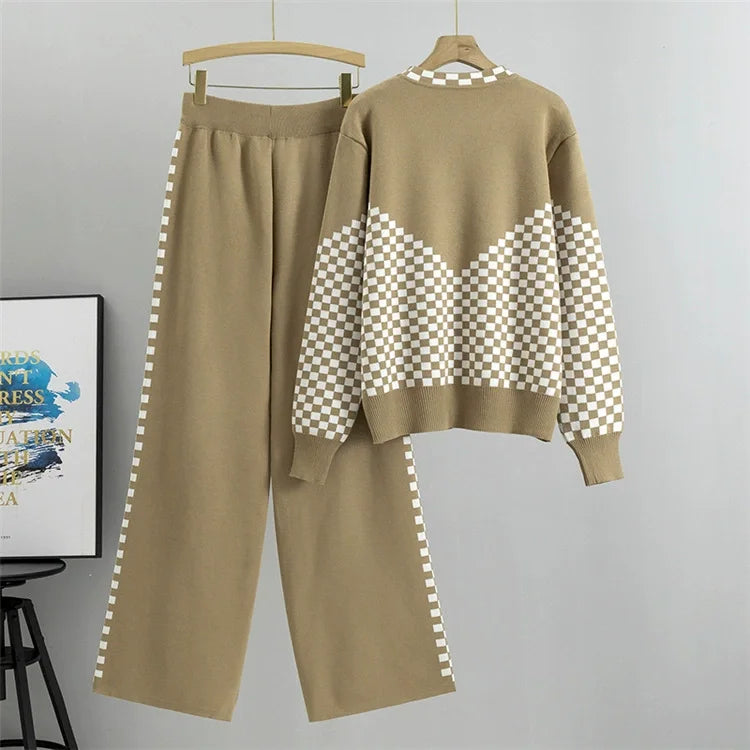 Aria™ - Pajama Lounge Set with Knitted Sweater