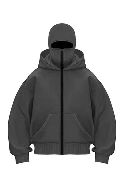 BALACLAVA FULL ZIPPER SWEATSHIRT