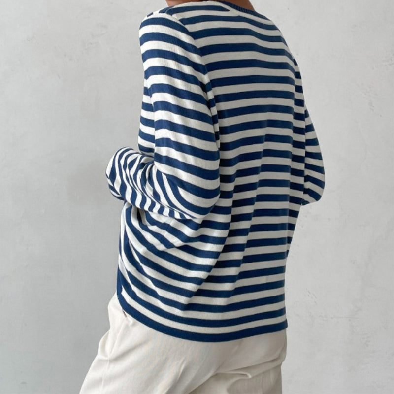 Harper™ - Elegant, loosely fitted striped shirt