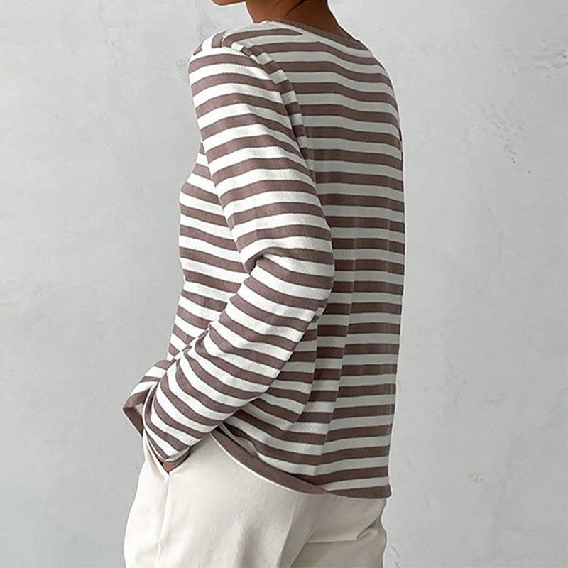 Harper™ - Elegant, loosely fitted striped shirt