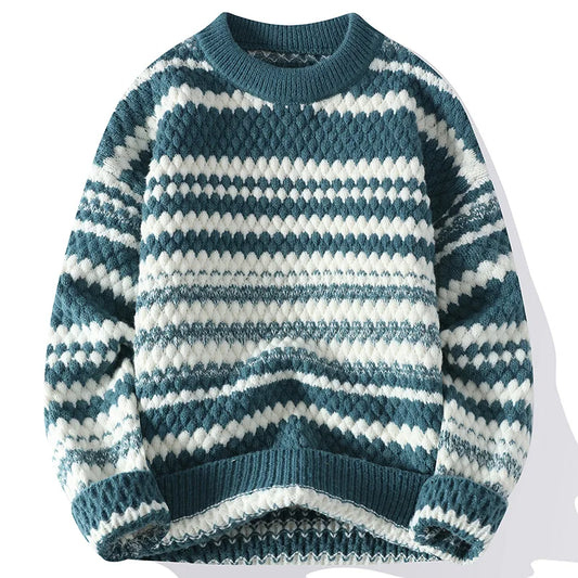 Ador | Men's Striped Knit Sweater