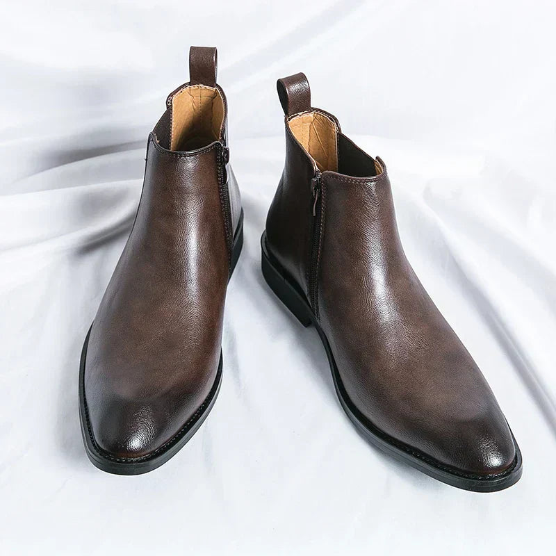 Daniel™ - Leather Zip-Up Chelsea Boots