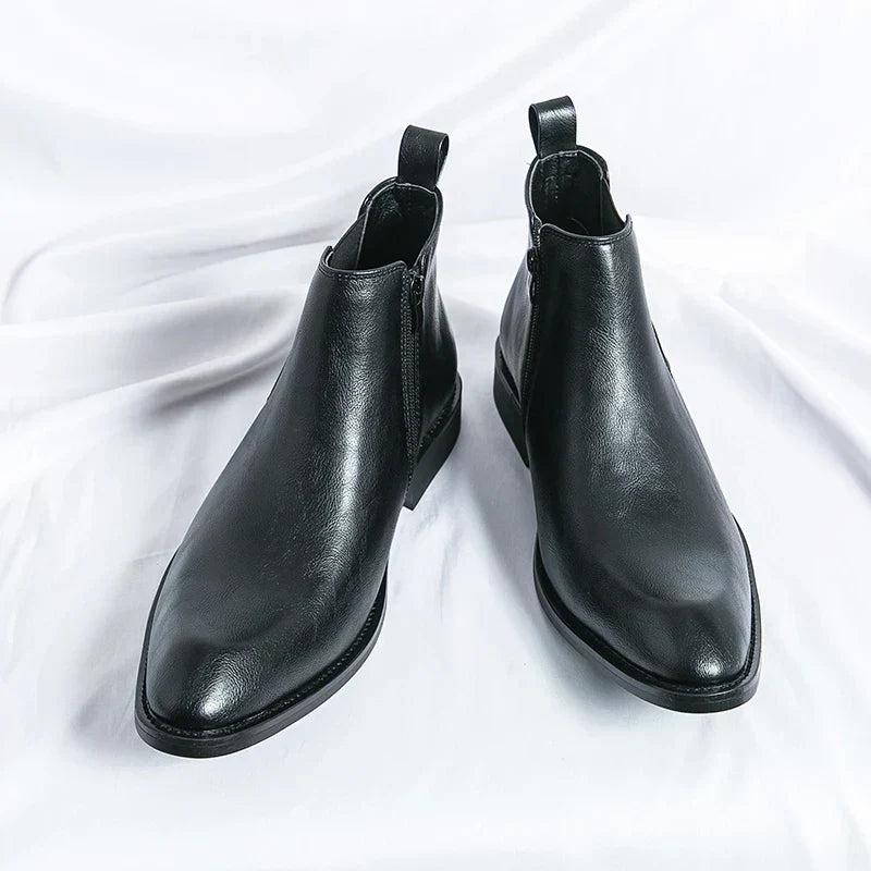 Daniel™ - Leather Zip-Up Chelsea Boots