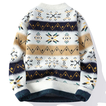 Le Clair™ | Vintage Printed Cashmere Sweater for Men