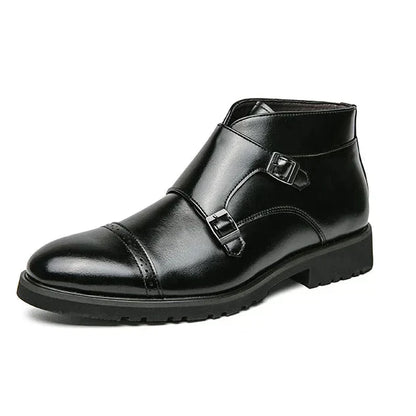 Honorius™ | Leather Double Monk Boots with Straps