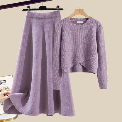 Erika™ - Stylish Knitted Sweater and Skirt Lounge Set