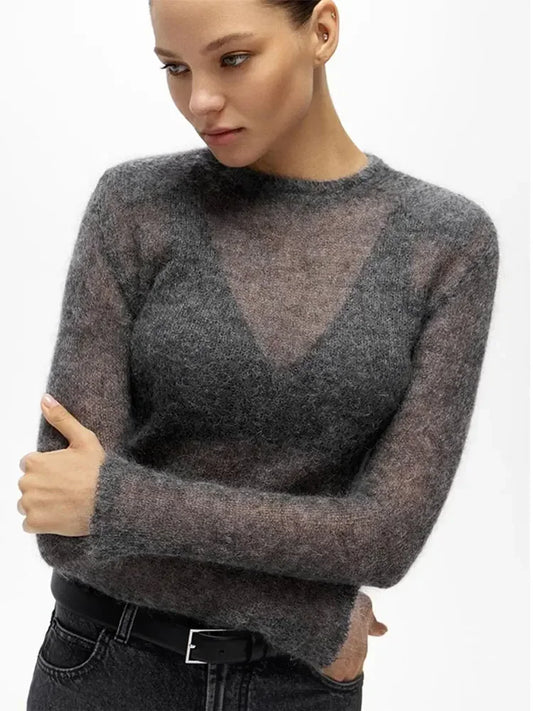 Greta™ - Elegant Soft Cashmere Knit Sweater