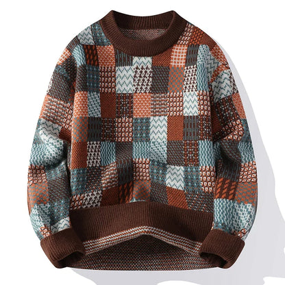 Ador | Vintage patchwork cashmere sweater for men