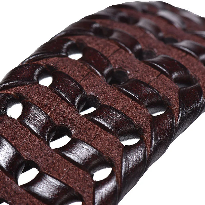 Alessio - Vintage Men's Woven Leather Belt