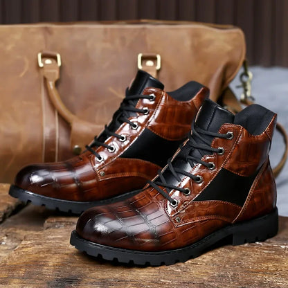 Buster™ | Crocodile Leather Boots