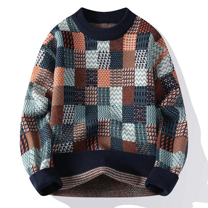 Ador | Vintage patchwork cashmere sweater for men