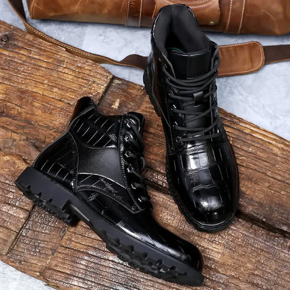 Buster™ | Crocodile Leather Boots