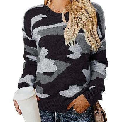 Le Clair™ | Pull Leopard Camouflage Knit