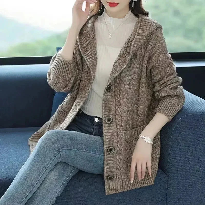 Hanna™ - Elegant Cardigan with Diamond Pattern