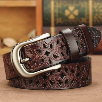 Michela - leather belt length 115 cm