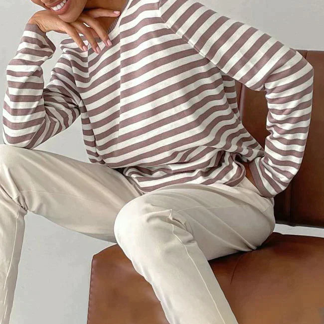 Harper™ - Elegant, loosely fitted striped shirt