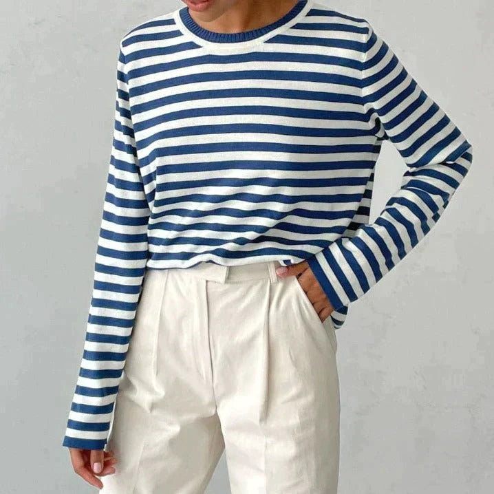 Harper™ - Elegant, loosely fitted striped shirt