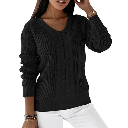 Le Clair™ | Vintage Knitted V-Neck Pullover