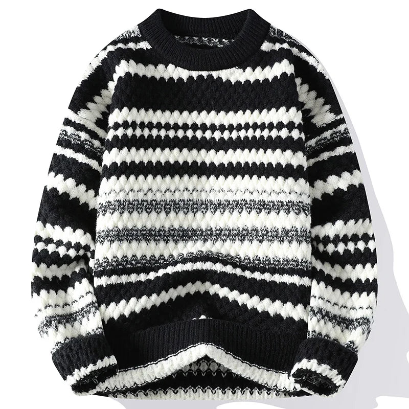 Ador | Striped Knit Sweater for Men